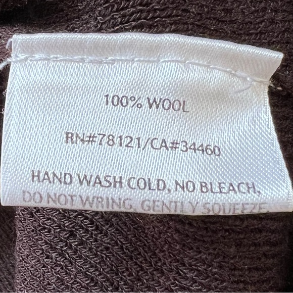 ⭐️ Eileen Fisher 100% Wool Knit Tank Top Brown LARGE - Picture 9 of 11